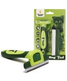 Thunderpaws Professional Fur Care Tool - De-Shedding Brush for All Dogs & Cats | D-Shedz for Short & Long Fur Small to Large Breeds - Green - Buy Online on GoSupps.com