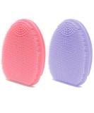 Yeadmal Silicone Facial Cleaning Brush 2-Part Soft Face Scrubber for Women | Pink & Purple Face Brush for Deep Cleaning - Buy Online on GoSupps.com
