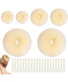 Hair Donut Bun Maker Set 6 Pcs Donut Bun Shaper with 20 Hair Pins Hair Bun Maker Shaper Chignon Doughnut for Girls Kids Women White - Buy Online on GoSupps.com