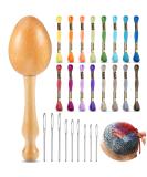 Darning Egg Darning Egg for Socks Wooden Darning Egg Wooden Darning Supplies Kit with Large Eye Needles Sewing Threads for Socks Clothes Adults Darner DIY Handicraft Home Sewing Care (Multiple color) - Buy Online on GoSupps.com