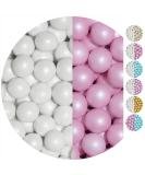 One-ein 700g Crispy Chocolate Operlen Mix | White-Pink Pearl-Gloss Chocolate Balls for Weddings Baptisms & Communions - Elegant Guest Gifts & Candy Bar Decor - Buy Online on GoSupps.com