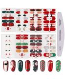 Ebanku 8 sheet Christmas Full Wraps Nail sticker Self-adhesive nail art sticker snowman snowflake nail wrap decals manicure nail art decoration for women girls with 1 piece nail file Christmas leaves 8 pieces - Buy Online on GoSupps.com