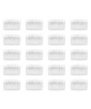20 Pack Clear Small Plastic Hair Side Comb With Long Teeth Thin Fine Gray Hair Pins White Mini Barrettes for Women Bridal Wedding Veil Decorative DIY Crafts Headpiece French Twist Updo Bun Accessories - Buy Online on GoSupps.com