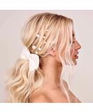 Sweetv 18Pcs Pearl Wedding Hair Pins Set - Bridal Hair Accessories for Brides in Gold - Buy Online on GoSupps.com