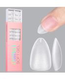 AILLSA Short Almond Nail Tips - 240 PCS Matte Soft Gel Full Cover Almond Nails for Soak Off Extensions - Buy Online on GoSupps.com