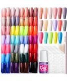 LEOBRO Long Press on Coffin Nails 28 Pack - Natural Glossy Finish, Full Cover False Nails for Women & Girls - Long Lasting Stick-On Nails with Glue - B-Glossy Design - Buy Online on GoSupps.com