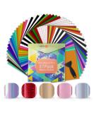 HTVRONT Permanent Vinyl for Cricut Machine- 57 Pack | 12x12 Bundle with 52 Adhesive Sheets & 5 Transfer Tape | Multicolored Vinyl for Crafts - Buy Online on GoSupps.com