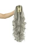 Imissu 24-Inch Thick Chaotic Curly Ponytail Extensions - Clip-In Jaw-Claw Hair Parts (Gray) | International Shipping Available - Buy Online on GoSupps.com