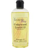 All Natural Cedarwood Massage Oil - 8 oz | 100% Natural Sweet Almond & Jojoba Blend | Relaxing Scent for Men & Women - Buy Online on GoSupps.com