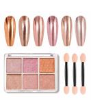 GZMAYUEN Rose Mirror Chrome Nail Powder Metallic Powder for Nails 6 Colors Solid Pink Nail Art Chrome Powder 07 - Buy Online on GoSupps.com