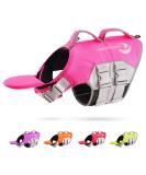 ThinkPet Adjustable Dog Life Jacket - Reflective Pink Lifesaver with Buoyancy for Safe Water Adventures | Size L - Buy Online on GoSupps.com