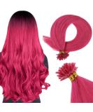Runature Pink Hair Extensions - Real Remy U-Tip Bonding | 35cm 14 Inch 20g - Hot Pink Hair Extensions - Buy Online on GoSupps.com