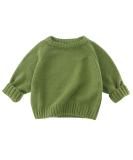 KISLOVE Knitted Jumper: Unisex Toddler Sweater, Ribbed Chunky Pullover for Autumn Outwear, Green - Size 120 - Buy Online on GoSupps.com