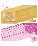 20 Pcs Lip & Eye Masks Set - 24K Gold Gel Under Eye Patches & Cherry Blossom Lip Masks for Fine Lines & Dark Circles - Perfect Birthday Gift for Women - Buy Online on GoSupps.com