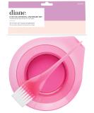Diane Translucent Pink Tint Bowl and Brush Set - Professional Hair Coloring Kit - Buy Online on GoSupps.com