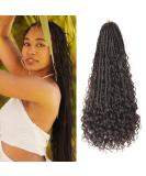 Ainimiu 18 Inch Goddess Box Braids Crochet Hair Bohomian Crochet Box Braids Curly Ends 8 Pack Crochet Braids Synthetic Braiding Hair Extension Black 18 Inch(Pack of 8) 4# - Buy Online on GoSupps.com