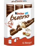 Ferrero children Bueno-chocolate bar with milk-hazelnut cream-1 pack of 6 single bars (6 x 21.5 g) Classic 6 bar (1 Pack) - Buy Online on GoSupps.com