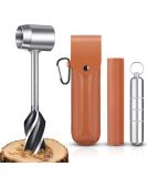 Survival Settlers Tool: Bushcraft Hand Auger Wrench for Camping - Wood Auger Drill Bit & Peg Maker Multi Tool with Sheath - Buy Online on GoSupps.com