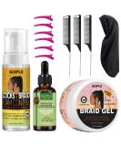 Extra Hold Braid Gel with Rosemary Oil - Tames Frizz, Smoothing Gel for Braids, Locs, Cornrows | Hair Growth Oil Combo - Buy Online on GoSupps.com
