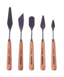 MEEDEN 5-Piece Stainless Steel Painting Knives Set with Wood Handle - Art Tools for Watercolor, Oil & Acrylic Paints - Buy Online on GoSupps.com