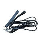 Equipride Horse Draw Reins Soft Grip Leathee with Black/Silver Cord Lunging Schooling Training Aid (Cob Black) Cob Black - Buy Online on GoSupps.com
