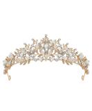 SWEETV Jeweled Metal Princess Tiara Queen Crown for Bride - Bridal Headpieces for Wedding, Quinceanera, Prom - Gold/Clear - Buy Online on GoSupps.com