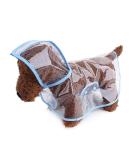 Waterproof Dog Raincoat with Hood | Petcute Medium & Large Blue PVC Coat - Breathable & Transparent - Buy Online on GoSupps.com