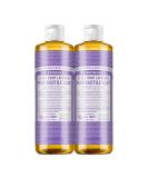 Dr. Bronner's Tea Tree Liquid Soap 32 Fl Oz - Organic 18-in-1 Uses for Acne, Dandruff, Laundry, Pets & Dishes - Vegan & Non-GMO - Lavender Scent - Pack of 2 - Buy Online on GoSupps.com