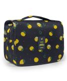 Hanging Toiletry Bag Travel Organizer - Large Cosmetic Makeup Organizer for Men & Women - Sturdy Hook and Handle - Black Lemon - Buy Online on GoSupps.com