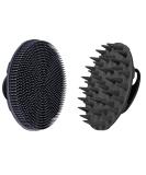 INNERNEED Food-Grade Silicone Body Scrubber & Scalp Massager Brush - Wet & Dry Hair Washing Tool in Black - Buy Online on GoSupps.com