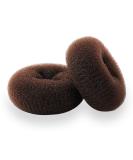 WACURRENTHYD X-Large Brown Hair Donut Bun Maker 2PCS - Chignon Doughnut Shaper for Thick & Long Hair - Buy Online on GoSupps.com