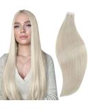 RUNATURE 20 White Blonde Tape in Hair Extensions - 50g, 100% Human Hair - #800 - Buy Online on GoSupps.com