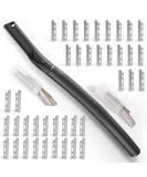 Asenum Eyebrow Razor - 20 Matt Black Blades | Metal Facial Hair Remover for Women | Zinc Alloy Eyebrow & Peach Fuzz Razor (42g) - Buy Online on GoSupps.com