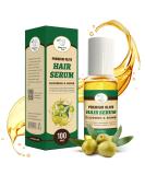 Olive Oil Hair Serum | Lightweight Anti-Frizz Gloss with Vitamin E for Frizzy & Damaged Hair - 100ml - Buy Online on GoSupps.com