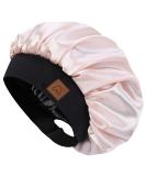 Champagne Silk Satin Bonnet for Curly Hair | Adjustable Sleep Cap for Women | Double Layer Wide Band | A08 - Buy Online on GoSupps.com