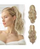 Shop Sofeiyan Clip-In Ponytail Extension - Long Curly Heat-Resistant Hair in Blonde & Brown for Women - Buy Online on GoSupps.com