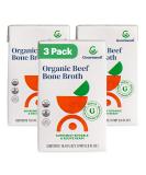 Gourmend Foods Organic Beef Broth | Low FODMAP Certified | Deliciously Digestible  Gut Friendly  IBS Friendly | Onion & Garlic Bulb Free | Unsalted  No Fillers or Preservatives | 16.9 Ounce (Pack of 3) 3 Pack - Buy Online on GoSupps.com
