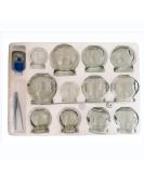 Zcoins 12 Small Cupping Glasses with Suction Cups - Premium Quality for Effective Cupping Therapy | Fast International Shipping - Buy Online on GoSupps.com