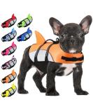 Buy Alagirls Adjustable Dog Life Jacket Vest - Pet Lifeguard for Swimming Sizes M (48-58cm) - Orange & Gray - Buy Online on GoSupps.com