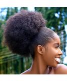Afro Puff Drawstring Ponytail Extension for Black Women Synthetic Short Afro Kinkys Curly Afro Bun Extension Hairpieces Updo Hair Extensions with Two Clips (Black-1B) (Large(pack of 1) 1B#) Large(pack of 1) 1B# - Buy Online on GoSupps.com