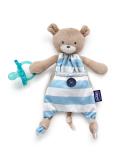 Chicco Pocket Buddies Soft Pacifier Holder-Lovey Plush Toy Blue Bear - 0m - Buy Online on GoSupps.com