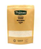 Organic Stoneground Wholemeal Bread Flour-Certified Organic Non-GMO Vegan No Additives No Preservatives Resealable Bag by Thames Organic 1kg - Buy Online on GoSupps.com
