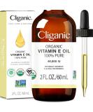 Cliganic Organic Pure Vitamin E Oil - 2oz for Skin Hair & Face | 46 000 IU | Buy Online Worldwide - Buy Online on GoSupps.com