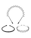3 Pack Metal Hair Band - Non-Slip and Durable Wavy Headband - Metal Headbands for Women and Men - Black Metal Spring Wavy Hairband - Hair Hoop for Outdoor Sports Weddings and Daily Wear black 3 - Buy Online on GoSupps.com