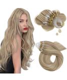Buy Moresoo Micro Loop Extensions - Real 40cm Blond Hair Goldblond & Middle Blond Microring Extensions | Remy Hair 50g #P16/24 - Fast International Shipping! - Buy Online on GoSupps.com