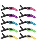 Heyu-Lotus 10Pcs Crocodile Clips - Professional Hair Clips for Styling - Nonslip Grip with Wide Teeth - Ideal for Salon and Home Use - Buy Online on GoSupps.com