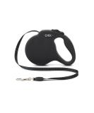 Ddoxx Reflective Nylon Dog Leash - Bite-Proof Roller Leash with Lock System | XS 3m for Dogs Up to 8kg - Black - Buy Online on GoSupps.com