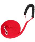 20m Track Leash for Dogs - Runeay Drag Line with Padded Handle for Training & Walking | Durable Leash for Small & Large Dogs - Red - Buy Online on GoSupps.com