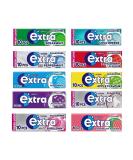 Extra Chewing Gum 10 x Sugar Free Selection Fresh Bulk box All Mix Flavours - Peppermint Watermelon Strawberry Ice Apple White Cool Breeze Bubblemint Blueberry Spearmint Sold by VR Angle - Buy Online on GoSupps.com