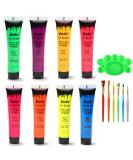 UV Glow Blacklight Face and Body Paint 8-Color 1oz - Day/Night Stage Makeup for Clubbing & Costumes - Buy Online on GoSupps.com